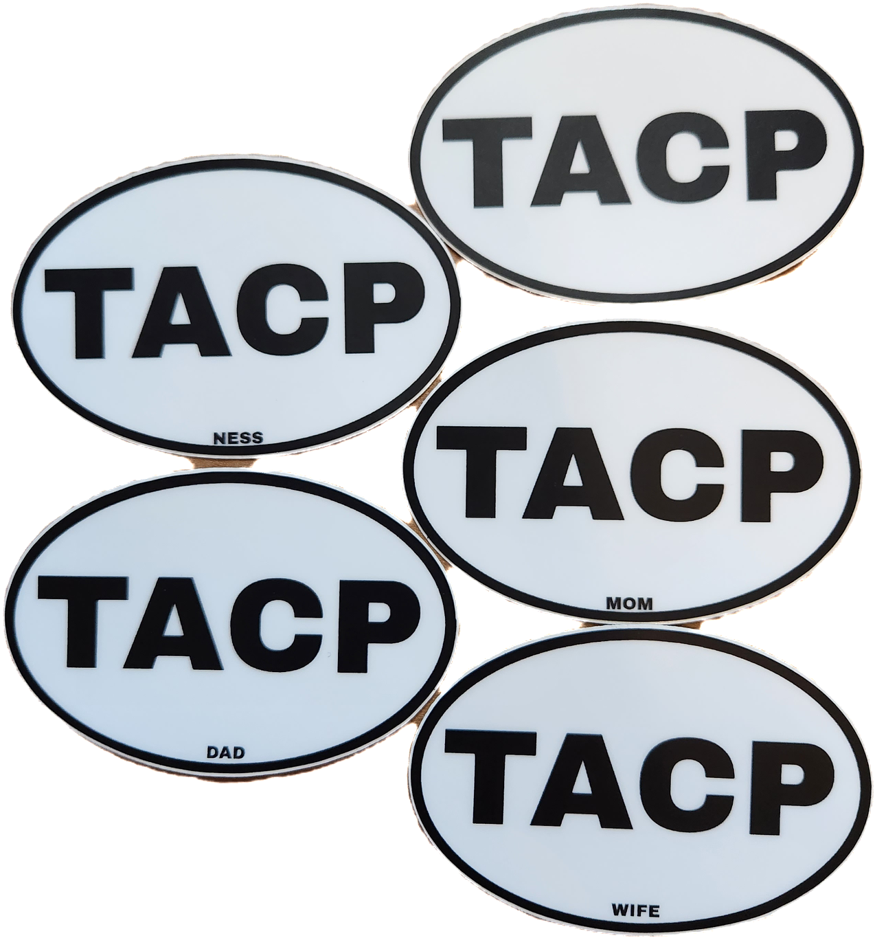 TACP Oval Stickers
