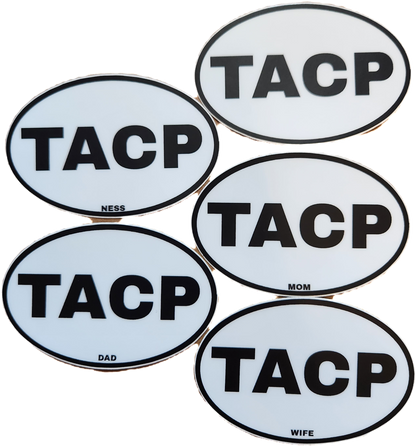 TACP Oval Stickers